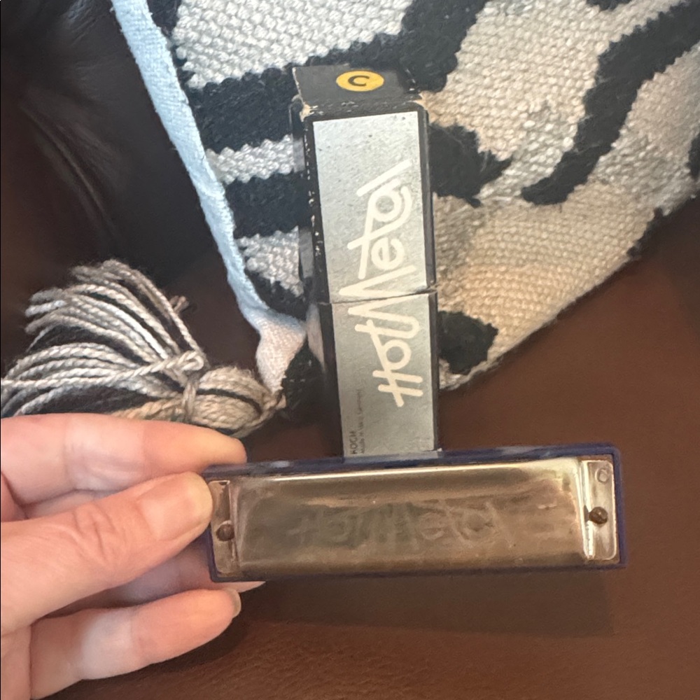 Koch HotMetal VTG made in West Germany Key of C Silver & Blue Harmonica